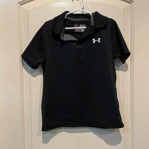 Under Armour Boys Heat Gear Performance Polo, Size Youth Small, Black
